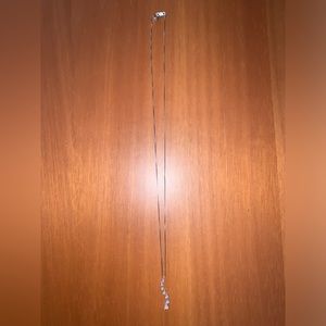 Diamond Graduating Curved Drop Pendant Necklace in 14K White Gold